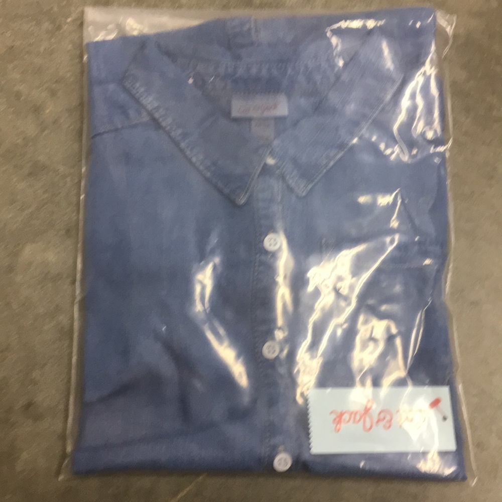 Cat and Jack Girl Denim Long Sleeve Shirt Chambray